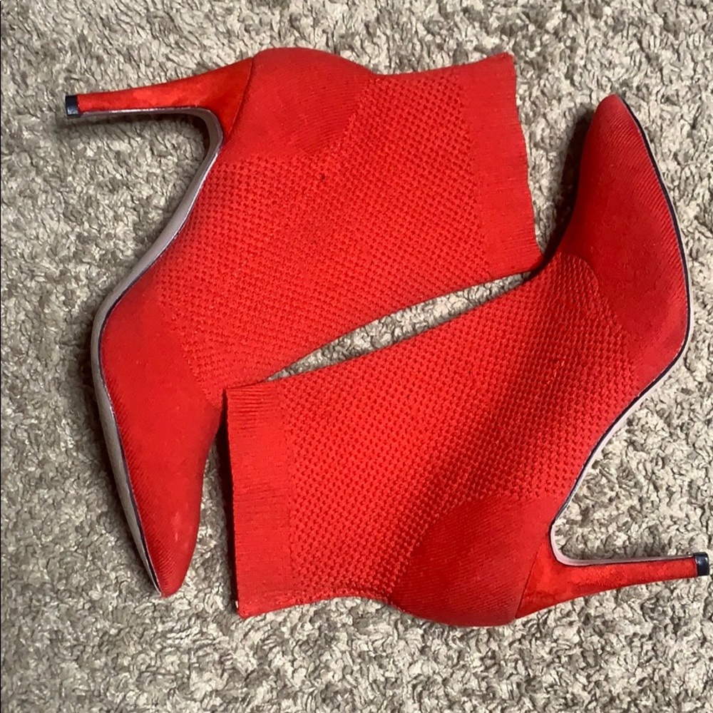 Cute red booties
